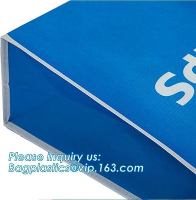 New product factory custom OEM free sample Shopping bag two sides PU printing non woven bag grocery non woven bag with l