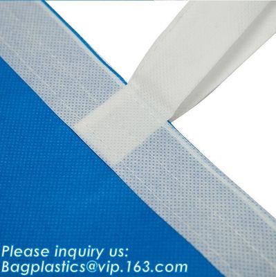 New product factory custom OEM free sample Shopping bag two sides PU printing non woven bag grocery non woven bag with l