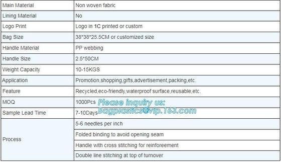 Promotional Custom LOGO Printed Gift Tote Shopping Non Woven Bag, Classic Black Non Woven Fabric Shopping Carry Bag Whol