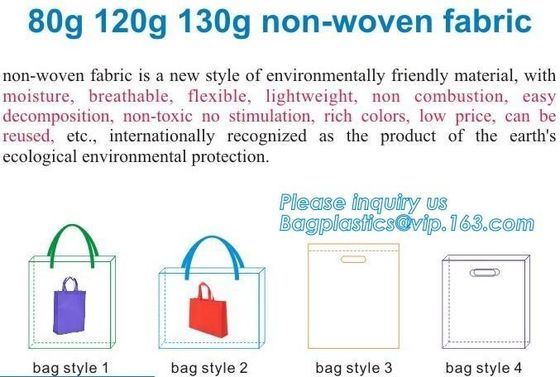 Durable customized printing supermarket shopping promotional non woven bag, Full color printing non woven bag made by 80