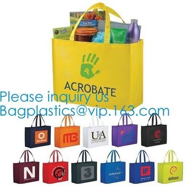 Full Color Printing Logo Eco Promotion Corporate Custom Tote Shopping Non Woven Bag Eco friendly Biodegradable Compostab