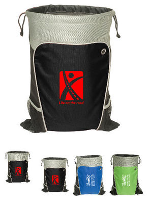 personalized two tone hiker's drawstring backpack,zip pouch string A sling,liberty bag water-resistant drawstring backpa