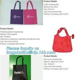 Private customized Salon Shop Owner Custom Foldable Nylon Shopping Gift Bag,Foldable Polyester Handle Pocket Folding Nyl