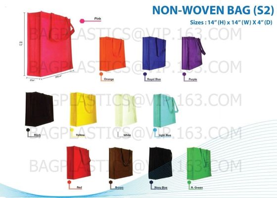 pp nonwoven bag, promotional recycled glossy laminated pp nonwoven shopping bag, Foldable Nonwoven Bag, nonwoven tote sh