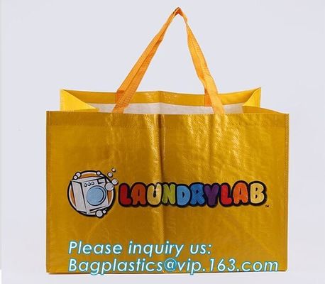 Fashion WaterProof PP Woven Laminated Handle Shopping Bag,fashion laminated reusable pp woven big shopping woven bag