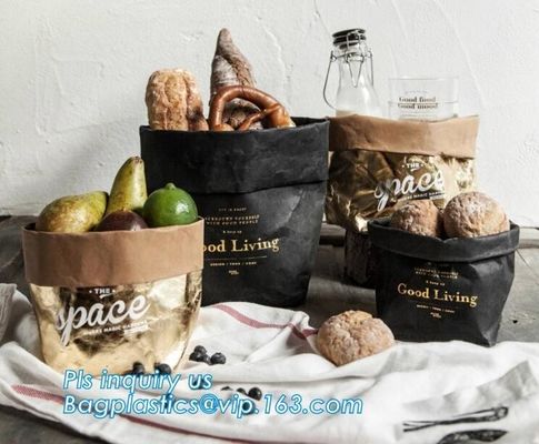 washable kraft paper fabric metalic color storage bag toy plant pot, printing Christmas gift bag washable kraft paper fa