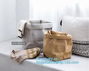 FREE SHIPPING Washable kraft paper laundry basket household storage bag DuPont tyvek paper shopping bag bagease bagplast