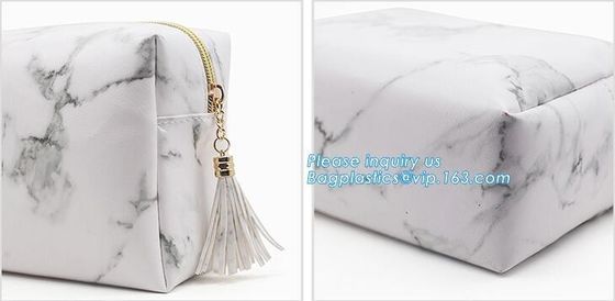 Custom Tyvek Paper Zipper Cosmetic Makeup Bag With Leather Handle,untearable tyvek zipper cosmetic bag,Environmentally f