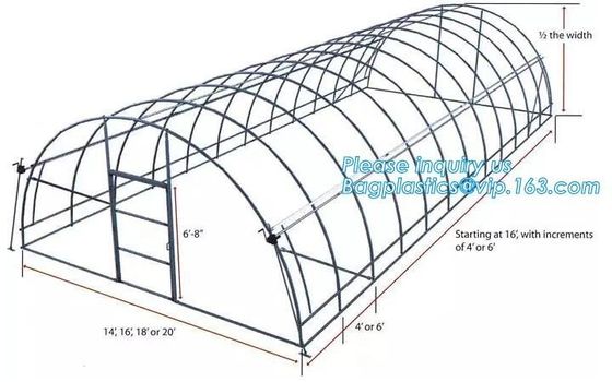 Garden Walk In 4 Shelves& Reinforced PE Cover green houses,Agriculture Farm Commercial Plastic PE Film Multi Spans Green