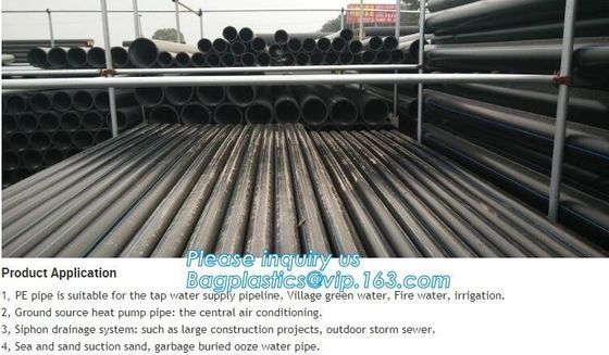 HDPE WATER SUPPLY PIPE,PE PIPE,BLACK PIPE,WHITE PIPE,20mm to 1000mm hdpe pipe for water supply and irrigation,Plastic Pi