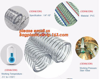 PVC suction hose, PVC Steel Wire Hose Soft Light and Long Usage Life