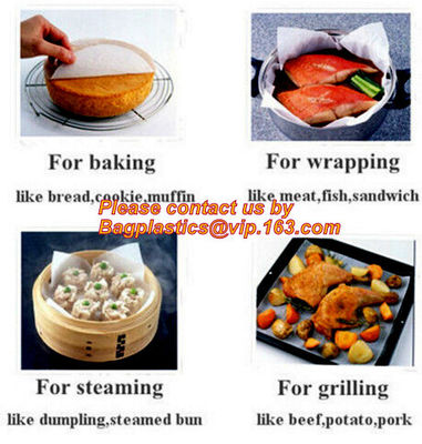 Non-stick Baking Greaseproof Parchment Aluminum Foil Lined Oneside Coating Paper,Baking parchment paper rounded waterpro