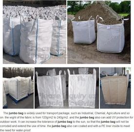 China Factory price 100% new material 1 ton 1.5 ton PP bulk bag woven big bag jumbo bags FIBC,polypropylene pp woven bul