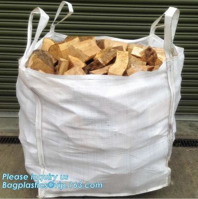 pp big bulk woven polypropylene bags wholesale geotextile sand bag,pp woven jumbo big bag for wood chip/ 1ton 2 ton wood