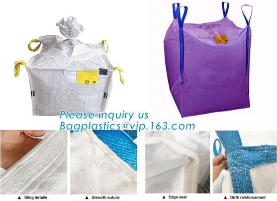 PP Woven Bag Big Bag with Open Top and Flat Bottom for Sand/Rock/Gravel,PP woven FIBC big jumbo bag for storing & transp