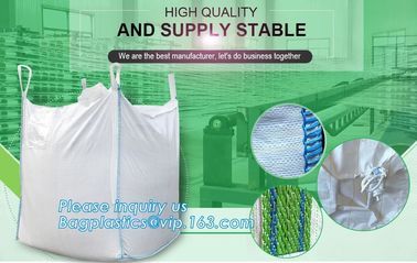 100% New Virgin Polypropylene PP Woven Big Bulk Bag Jumbo Bag FIBC For Packing Sand 1 Ton 1.5 Ton 2 Ton Made In package