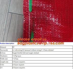 100% pe raschel mesh bag for onions ,potatoes , other vegetables,PP net vegetables leno mesh bag Color raschel PP PE mes