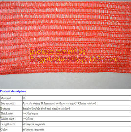 agricultural use PE Plastic Raschel mesh bag for packing vegetables,PP WOVEN Leno raschel mesh net bag for fruit and veg