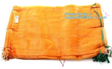 21*31cm Portable PE Fruit Oyster Onion Raschel Mesh Soap Net Bag With Handle,Cheap PP/PE Knitted plastic raschel leno me