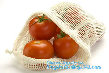 Simple Ecology washable and reusable Cotton Mesh Produce Bag for vegetable and fruit,Eco-friendly Reusable Shopping Orga