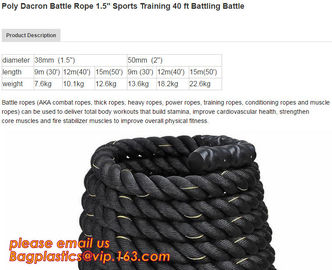 12 Power Packed Battle Rope Exercises, Crossfit Battle power ropes for training, GYM rope rings for fitness training