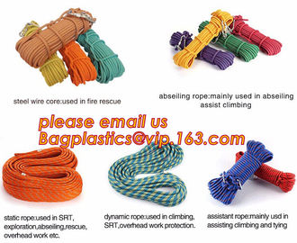 personal protective escape rope polyester rope, high strength fire escape safety climbing rope