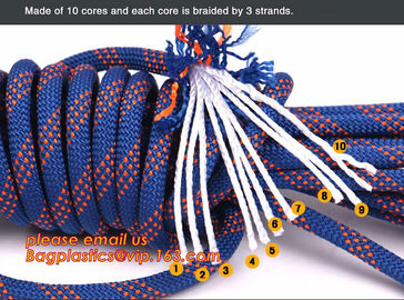 6mm accessory cord climbing rope nylon 66, high strength fire escape safety climbing rope