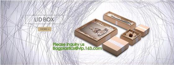 Luxury Black Hardcover Rigid Paper Packaging , Custom Logo Printed Foldable Cardboard Flat Pack Gift Box with UV logo