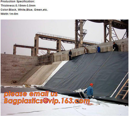 0.75mm Geomembrane for Irrigation Water storage Pond, 00:10   Impervious membrane composite geomembrane pond ,1.5mm HDPE