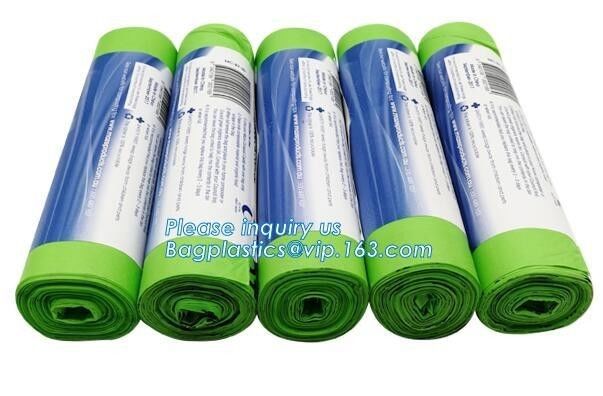 Biodegradable &amp; Compostable Transparent Poly Flat Bags On Roll With Paper Core For Supermarket