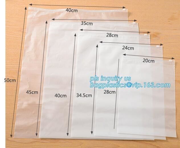poly zip bags leakproof plastic slider zipper bags for packaging, slider Zip lockk printed pvc zipper bags, quad sealed sl