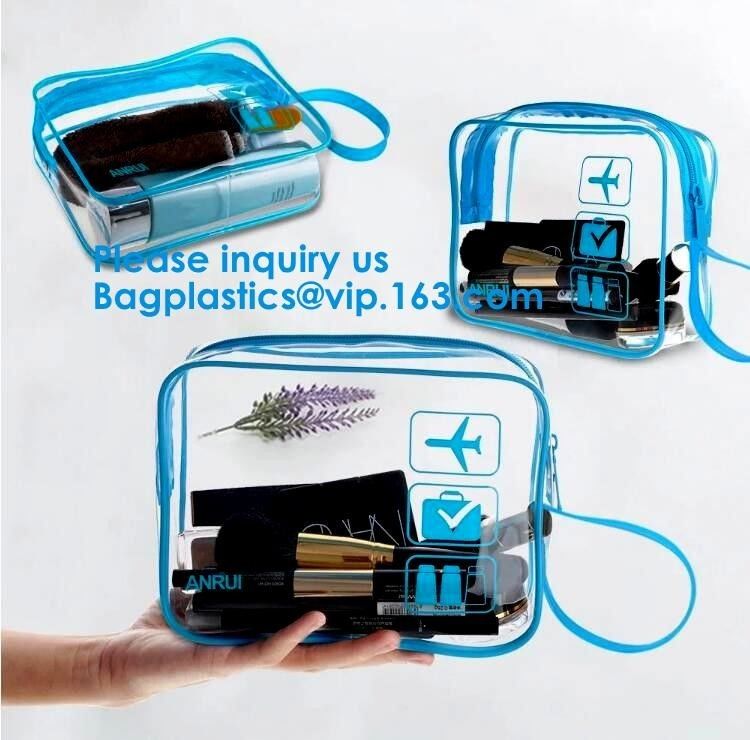 Wallet Women Travel Wash Organizer Pouch,Large Portable Travel Clear PVC Transparent Wash Toiletry Pouch Bag