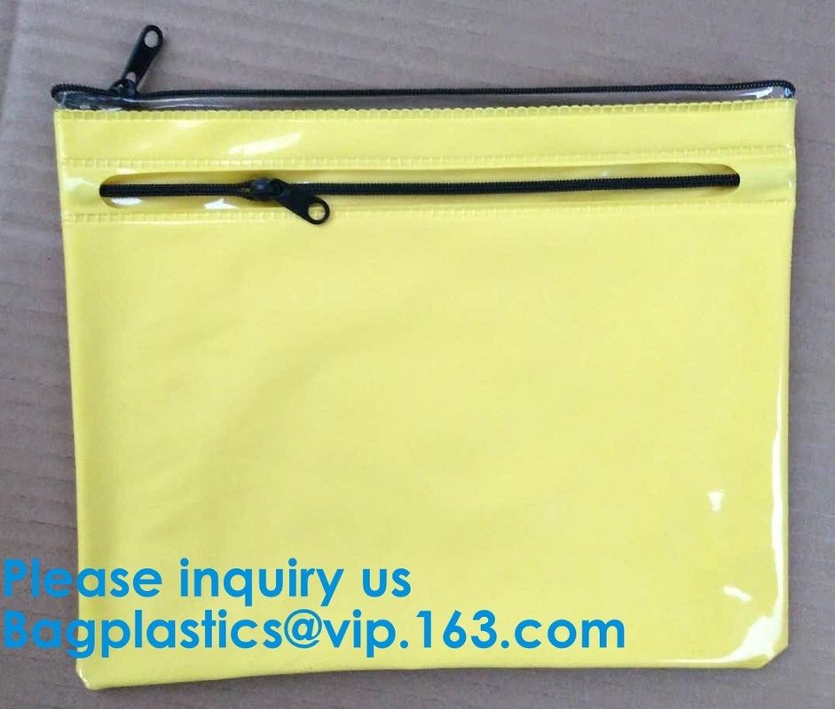 Custom Made Clear Plastic Vinyl Pvc A4 File Bag With Slider Zip lockk,Vinyl PVC Bags With Slider Zipper, BAGEASE, BAGPLAST
