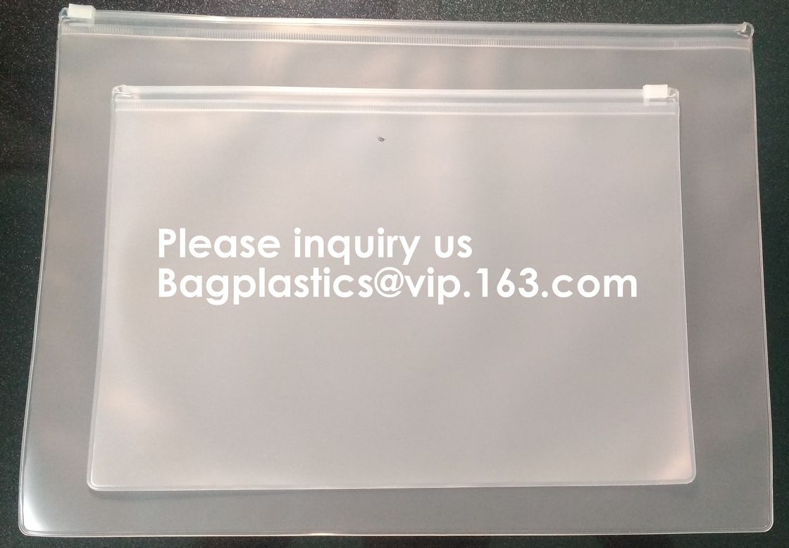 Waterproof Clear Plastic Zip Lock PVC A5 Document File Zipper Bag,Stationary Pen Pencil Packaging Bags,holder, case,pac