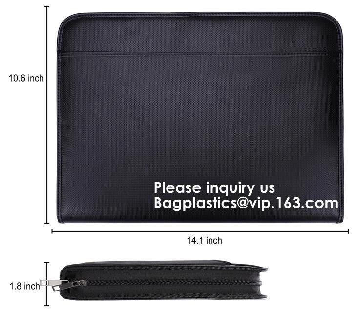 Small fireproof safe waterproof bag fire safety for phone,Briefcase File Folder Envelope Zipper Handbag Double-layer Doc