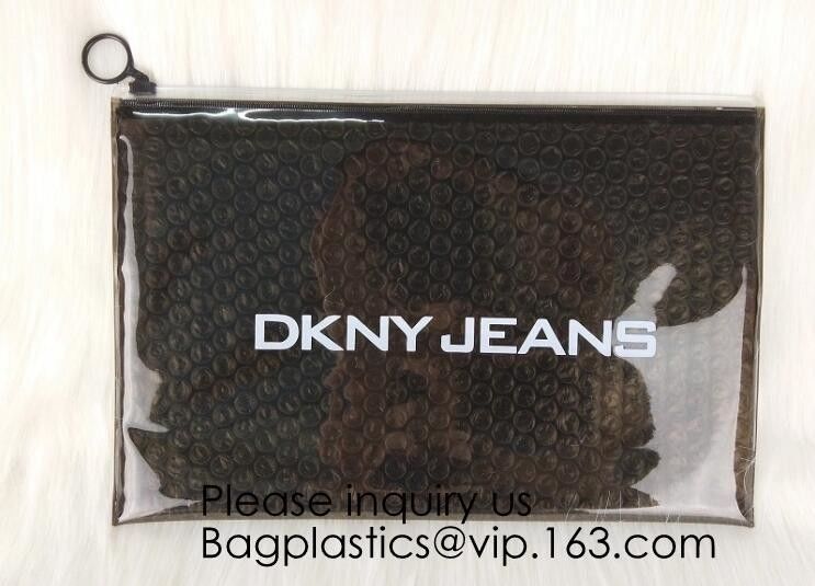 Colored PVC Film Bubble Bag/Special PVC Zip lockk Bubble Bag/New Material Bubble Mailer With Zipper, bagease, bagplastics