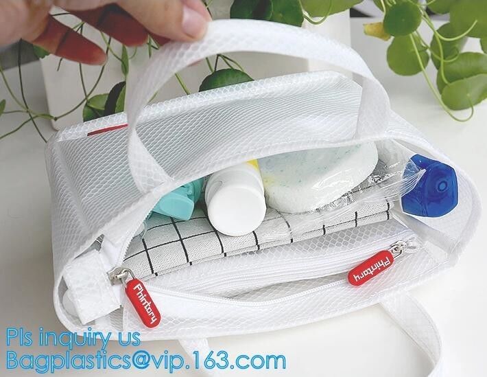 polyester outdoor tote beach mesh bag for women/fashion nylon mesh shopping handbag, Nylon Mesh Beach Bag, carry, wallet