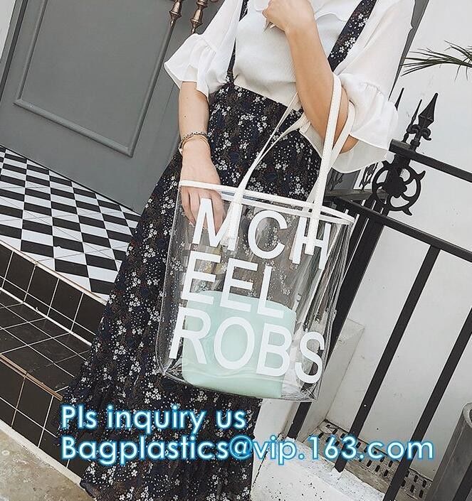 PVC bags clear lady cosmetic bag, transparent waterproof pvc cheap beach bags, Women's Casual Canvas Tote Bags Shoulder