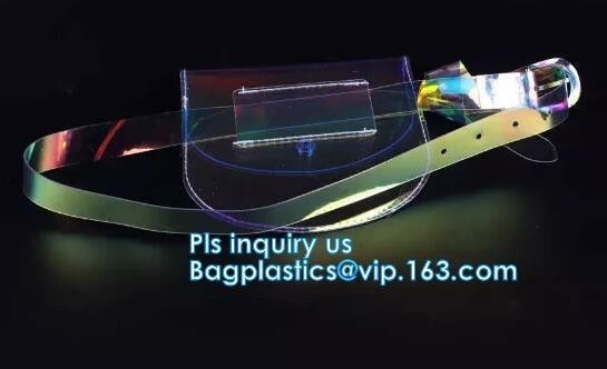 Laser PVC Sports Belt Bag,Waist Bag,Fanny Pack, Waist Bag Case Pouch Clear pvc sports waist bag / transparent belt, bag