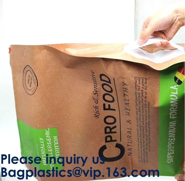 Custom Printing Glossy Aluminum Foil Animal Feed 5kg Qual Seal Pet Food Packaging Bags With Plastic Handle