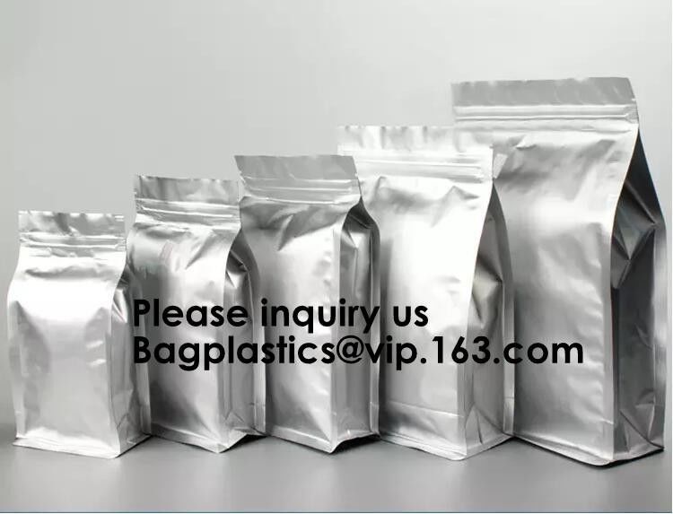 Aluminum Foil Stand Up Packaging Bags Mylar Airtight Zipper Pouches Smell Proof Coffee Zip lockk Tear Notch Pack Food Grad