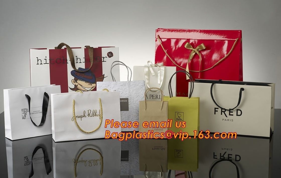 High Quality And Fancy Customized Black Printed Luxury Gift Paper Shopping Bag