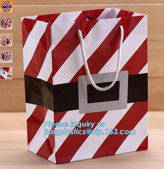 Christmas custom luxury gift food grade bakery Paper cake and bread packaging box carry Bag cut handle logo wholesale