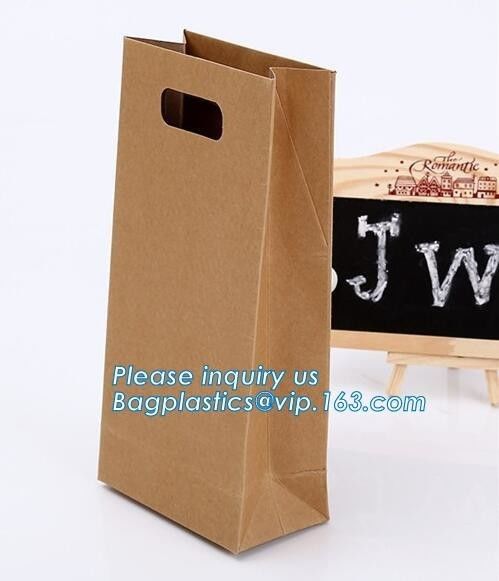 paper bags with flat handle,cement packaging paper bags , strong brown paper bags,Take out brown kraft paper bread bag f