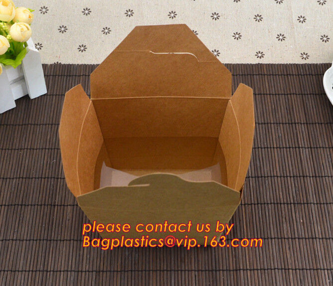 brown kraft cardboard burger box for hamburger food with logo printing, Food Grade Paper box, Lunch box, Bento box, Frie