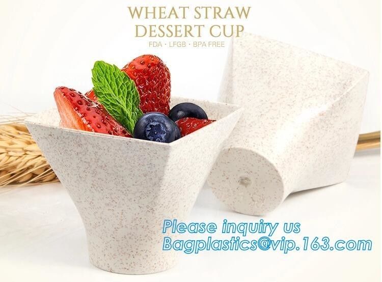 Wheat straw Compostable PLA eco-friendly biodegradable plastic cups,2.5 oz 4oz 6.5oz 8oz 12 oz 16oz 20oz 22oz 32oz Sugar