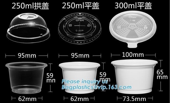 PLA Eco-Friendly Dry Fruit Salad Container Bowl/Tray,90mm yellow disposable CPLA hot drink cup lid for paper cup bagease