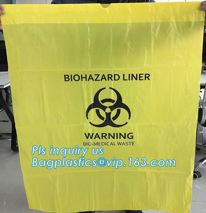 Commercial grade plastic biohazard waste bags medical waste bag, OEM Red Isolation Infectious Waste Bag Biohazard Bags o