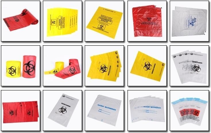 disposable bag soiled linen liners plastic garbage bag, High density trash liner on roll 33 gallon plastic soiled linen