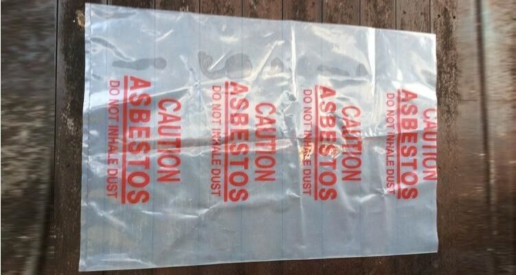 PE packing bag for Asbestos fibers, large size thicker LDPE asbestos remove bags, Large Asbestos Waste Removal Bags, pac